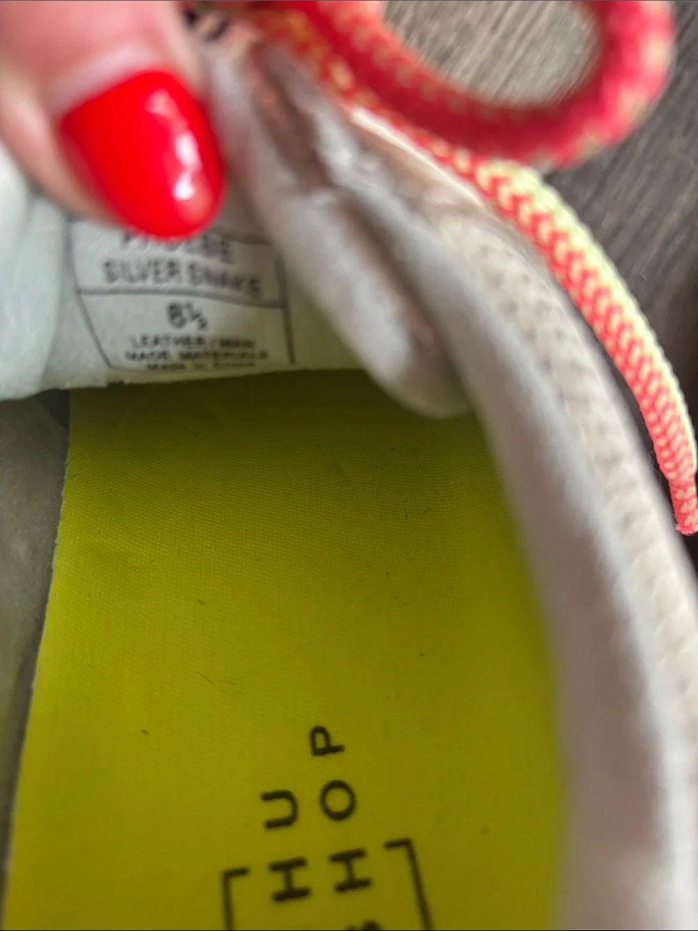 ShuShop Beige Sneakers with Neon Pink and Yellow Accents